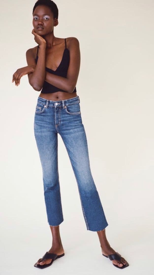 Product Jeans Mid Rise Cropped Flare