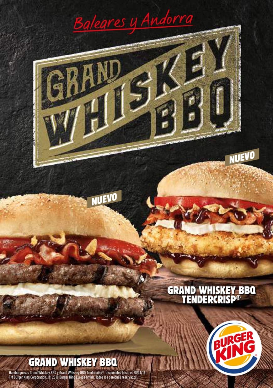 Fashion Menu Grand Whiskey BBQ