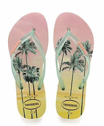 Lugar Havaianas Women's Slim Paisage - Flat Beach Flip Flop - White