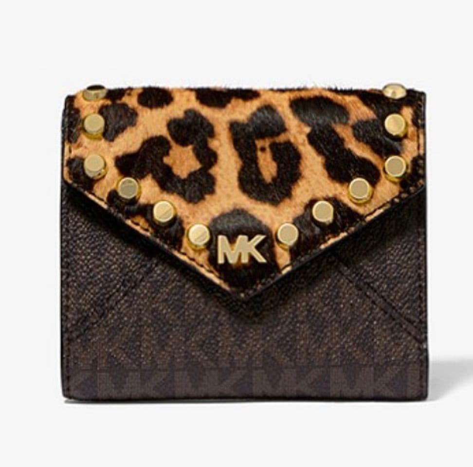 Moda Medium Logo And Leopard Envelope Wallet