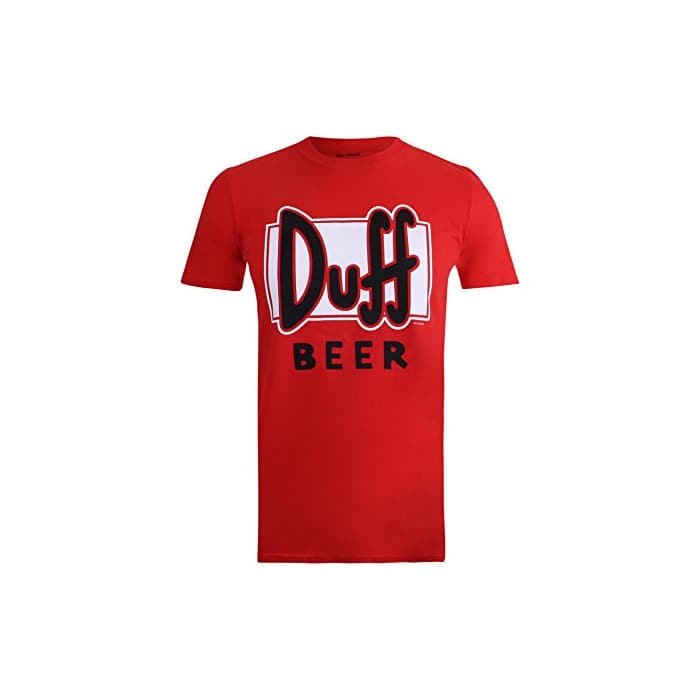 Moda Simpsons Duff Beer Camiseta, Rojo