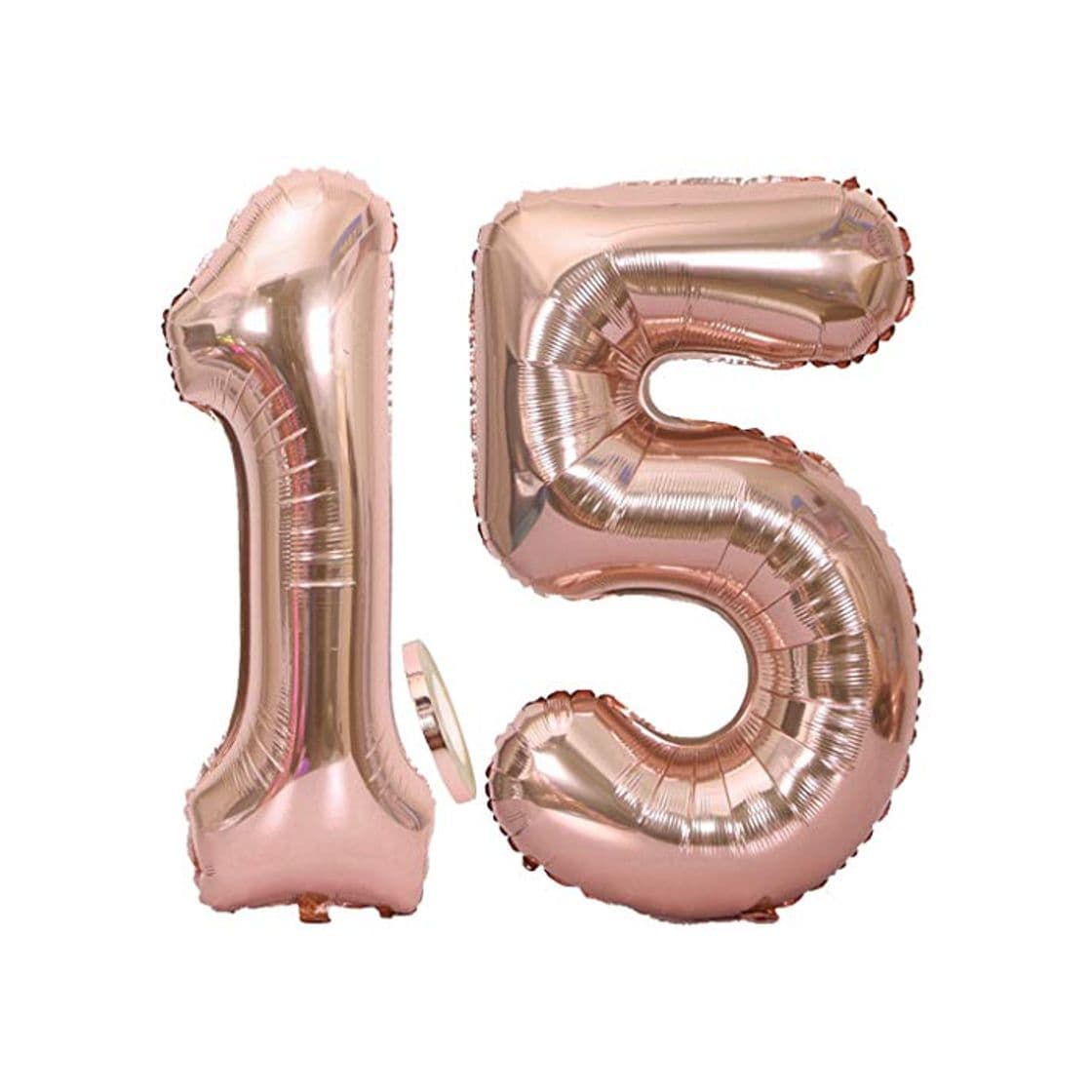 Product 2 Globos Número 15 Oro Rosa