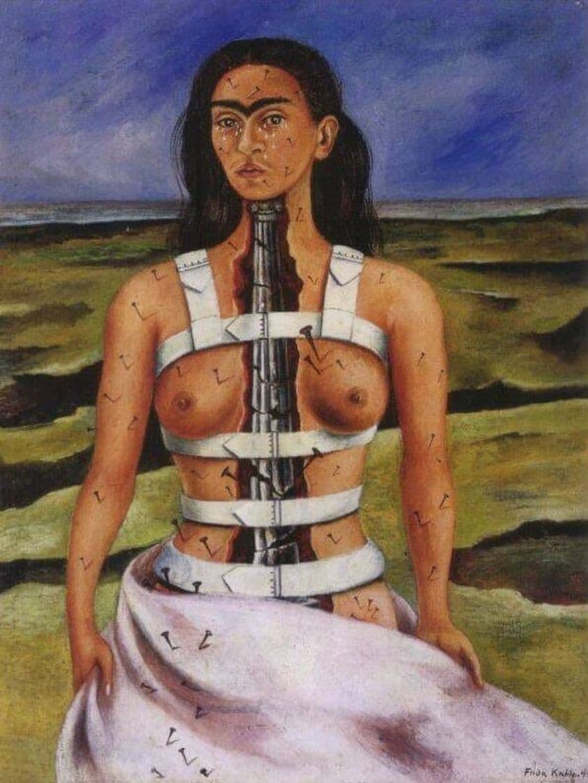 Moda The Broken Column, 1944 by Frida Kahlo