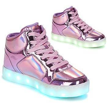 Moda Holographic pink led sneakers