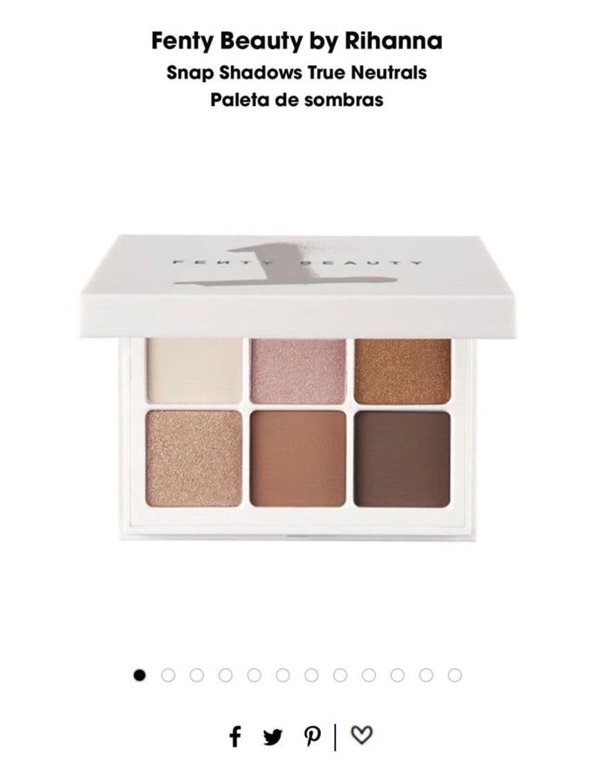 Moda Fenty beauty snap shadows n1