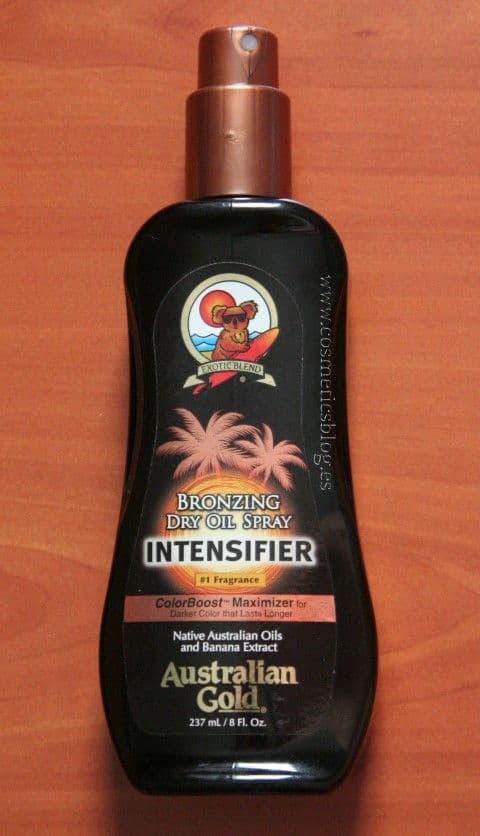 Producto Australian Gold Intensifier Dry Acelerador del Bronceado