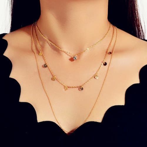 Producto Fashion Golden Multilayer Chain Necklace