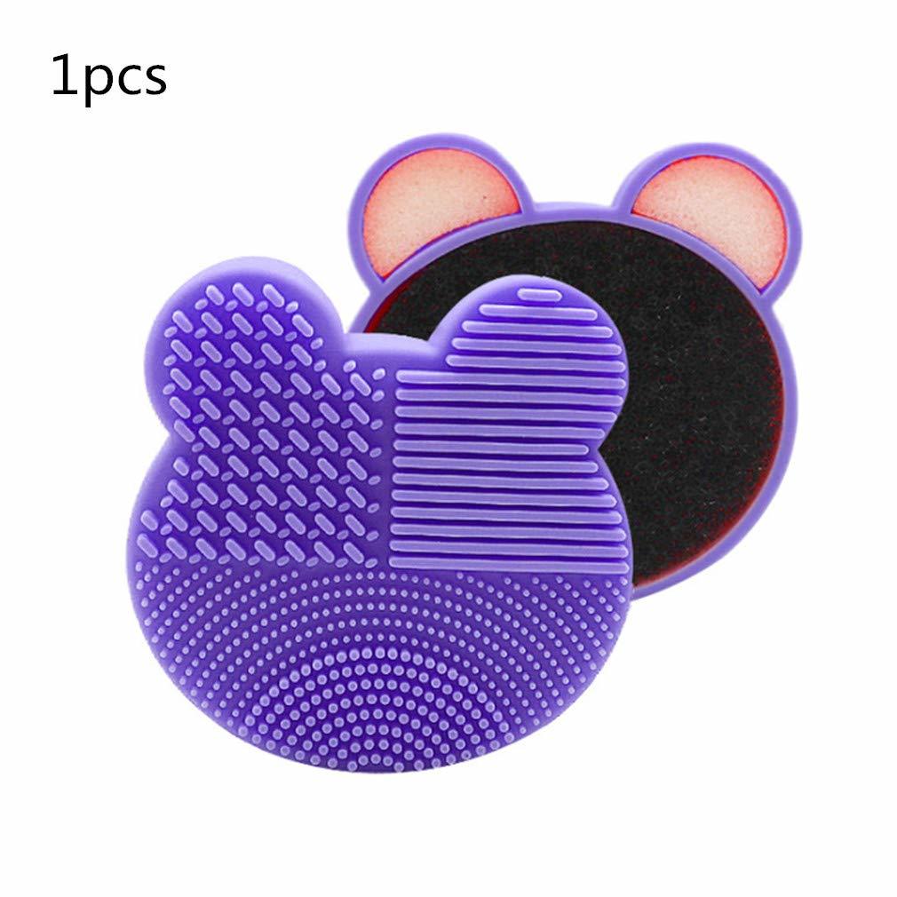 Product Pink Oso Limpiador de Pinceles de Maquillaje 2 en 1 Silicona