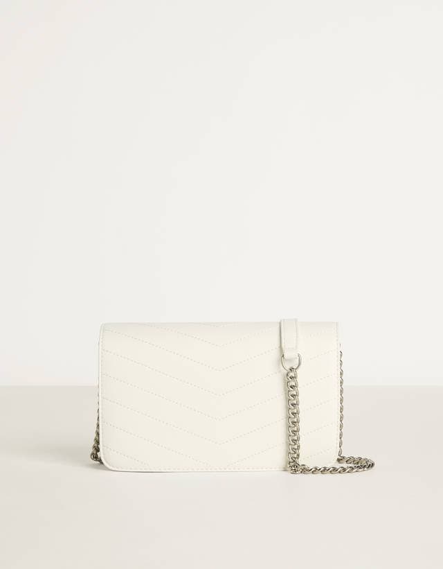 Moda Mala Clutch branca BERSHKA