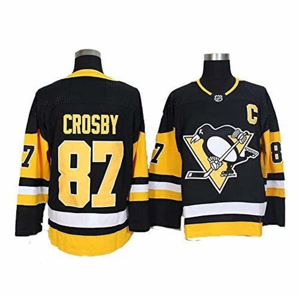 Product Yajun Sidney Crosby＃87 Pittsburgh Penguins Camisetas Hockey Jersey sobre Hielo NHL Hombre