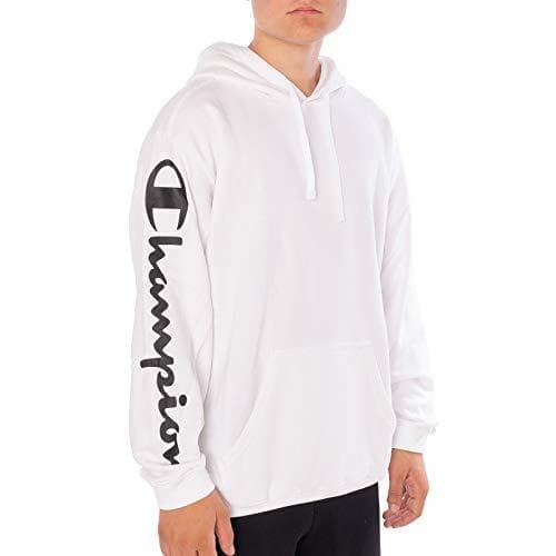 Moda Champion Hooded Sweatshirt Sudadera con Capucha, Blanco