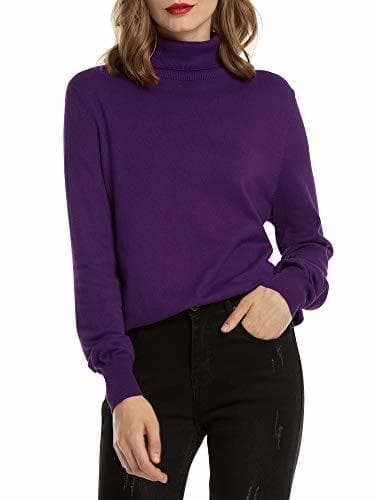 Place Woolen Bloom Jersey Cuello Alto Camiseta Manga Larga Sueter Invierno Jersey Basico