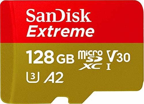 Electronic SanDisk Extreme - Tarjeta de memoria microSDXC de 128 GB con adaptador SD