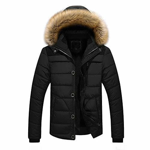 Book BaZhaHei Hombre Invierno Cazadoras De Plumas Calor Grueso Manga Larga Encapuchado Chaquetas