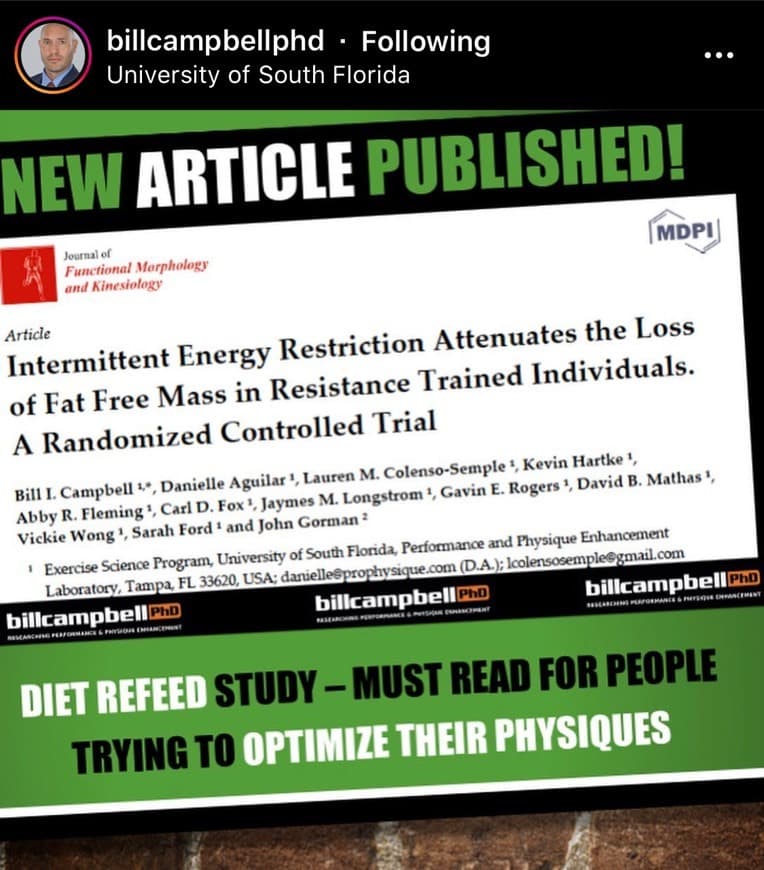 Moda Intermittent Energy Restriction & Fat Free Mass Retention