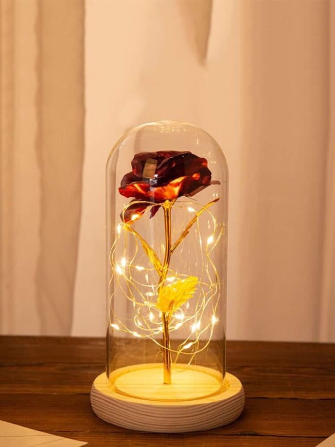 Product 1pc Artificial Rose Insert Glass Cover Lamp