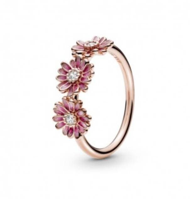 Moda Anel Pink Daisy Flower Trio Pandora Rose

