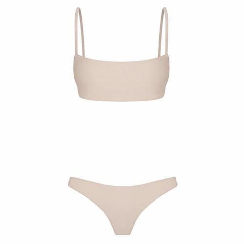 Fashion ASILAX& Brazilian Bikini Women Bandeau Bandage Bikini Set Push-Up Brazilian Swimwear Beachwear