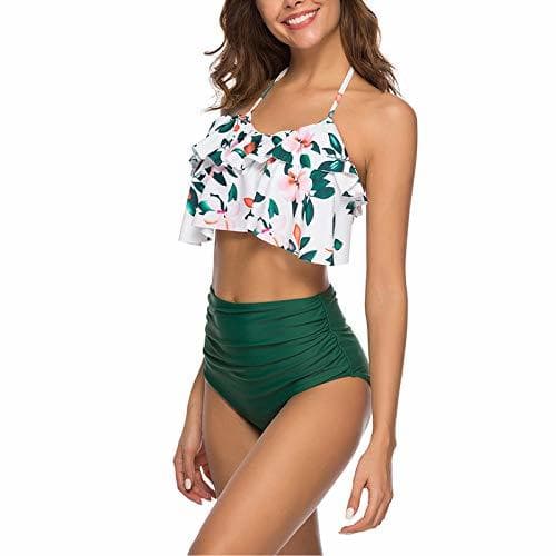 Place WHCREAT Traje de Baño para Mujer Bikini Set Dos Piezas Floral Tankini