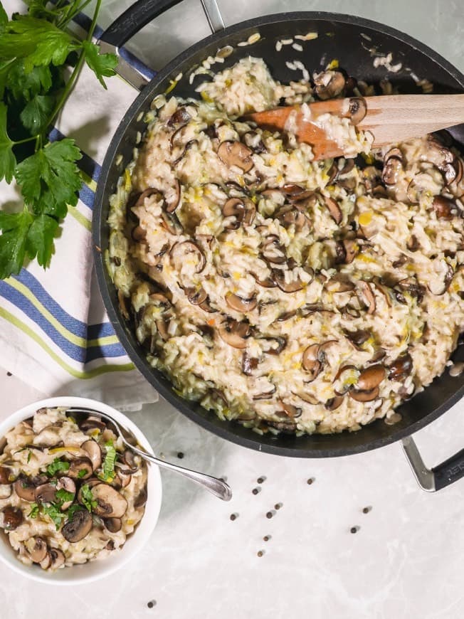 Fashion LEEK AND MUSHROOM RISOTTO (PLANT-BASED + GF)