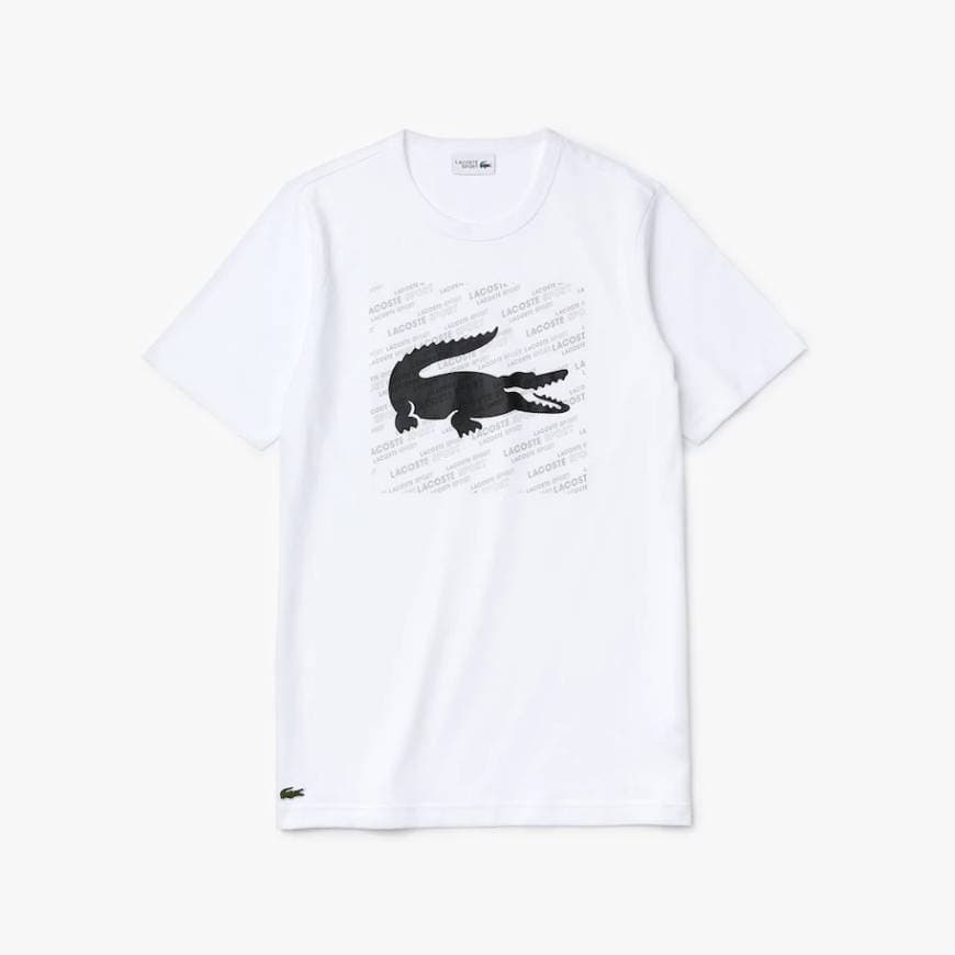 Product T-shirt de algodão com estampado de crocodilo lacoste 