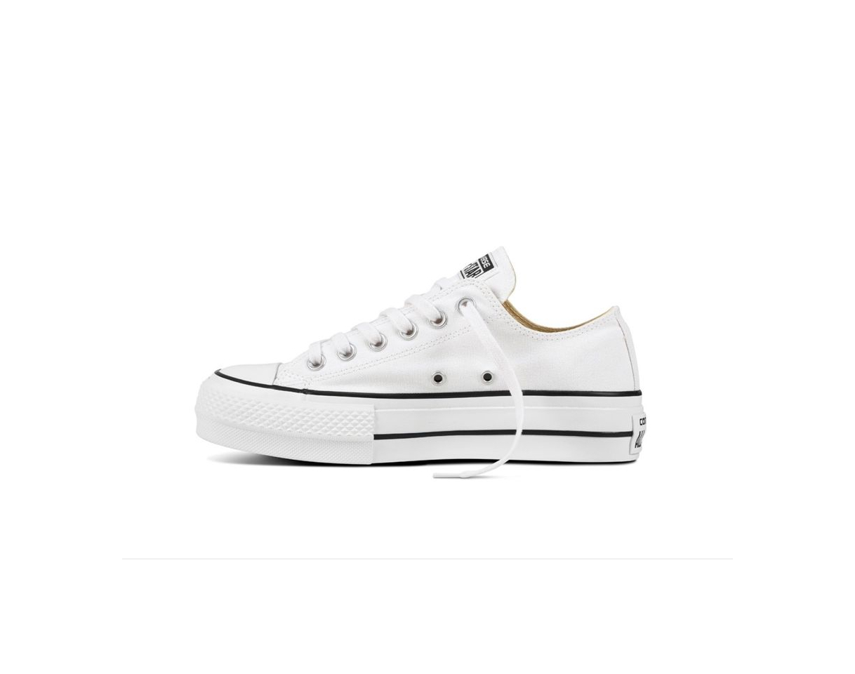 Fashion Converse Chuck Taylor CTAS Lift Clean Ox, Zapatillas para Mujer, Blanco