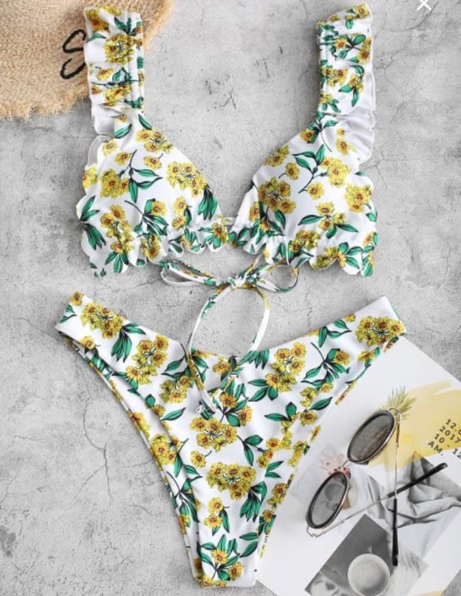 Product Bikini Amarelo Florido Zaful