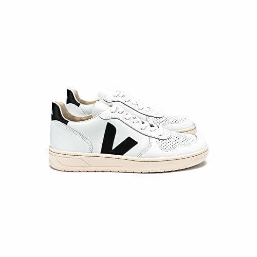 Moda VEJA V-10 Zapatillas Moda Hombres Blanco/Negro