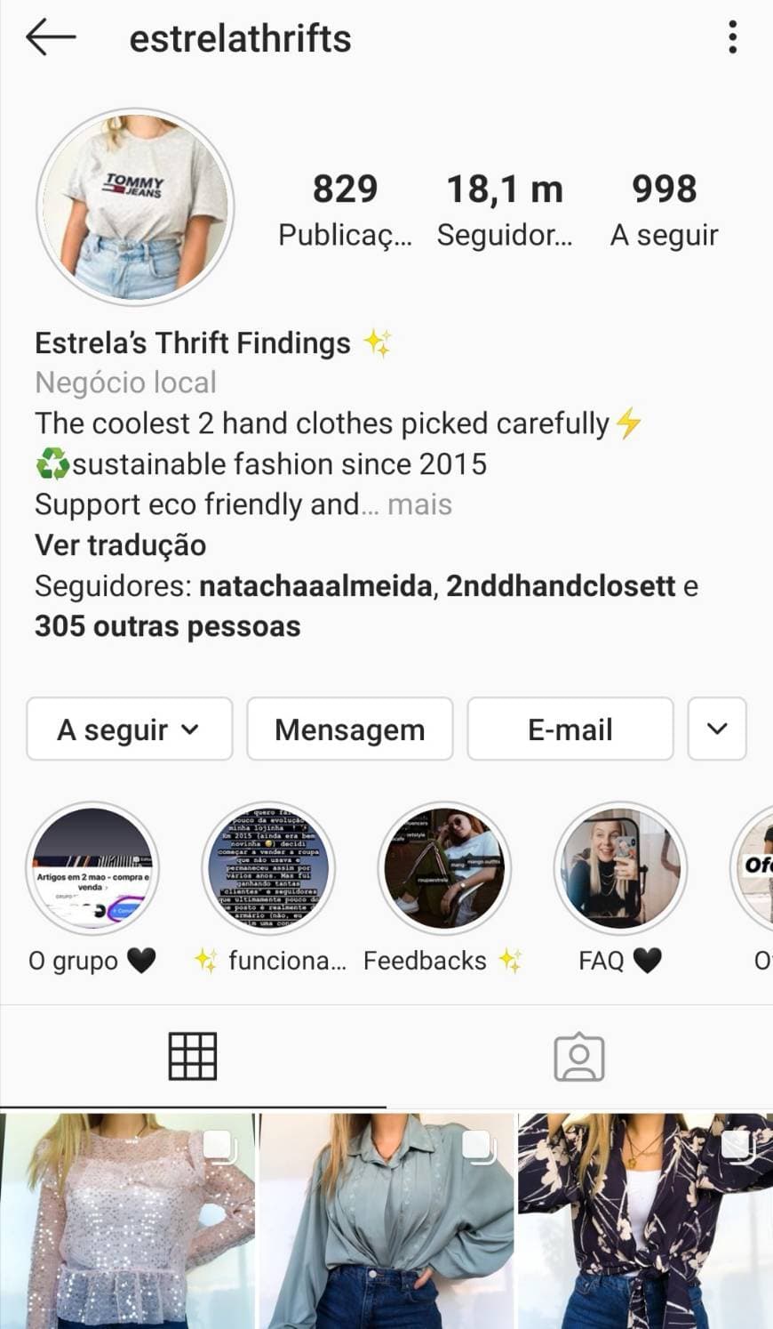 Fashion Estrela Thrifts