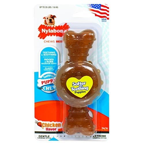 Product Nylabone sólo para Cachorros de Pollo Sabor Anillo Hueso de Perro mordedor