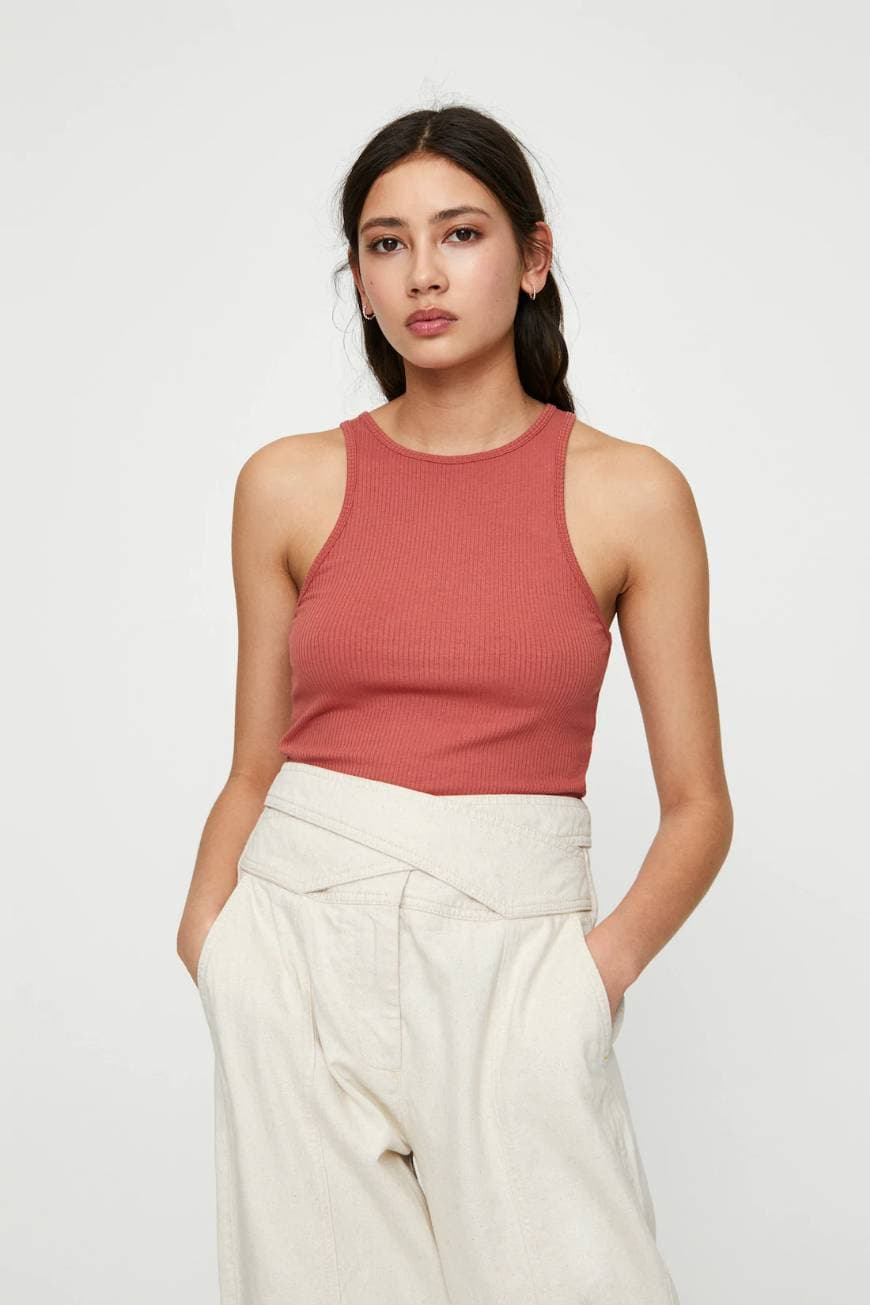 Moda Crop top básico de alças

