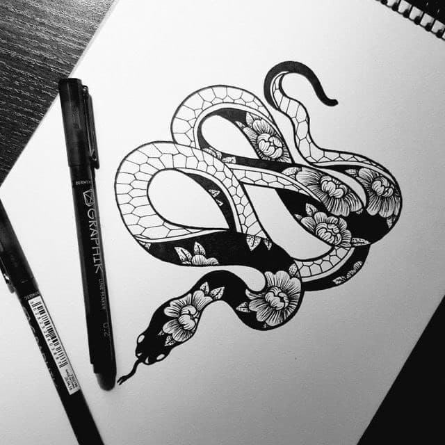 Fashion Snake tatto