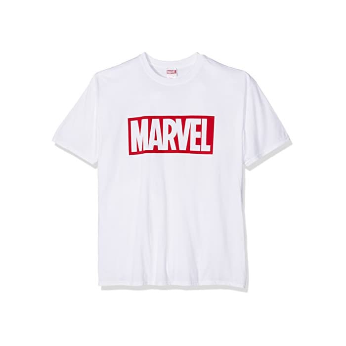 Fashion Marvel Camiseta Manga Corta Core Logo Blanco S