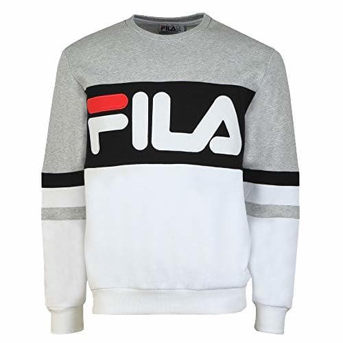 Fashion Fila Vintage Freddie LM932983 Crew Sweat Top Medium Mid-Grey