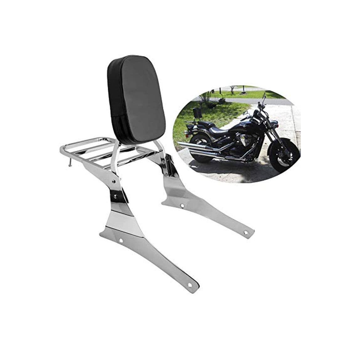 Product Samger Sissy Bar Portaequipajes Trasero Pasajero Respaldo Negro