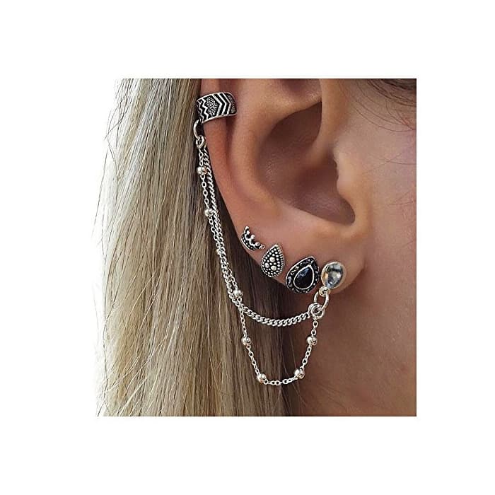 Producto HuntGold 1X punk rock Cool Chain Enlace borlas metal deja Stud oído