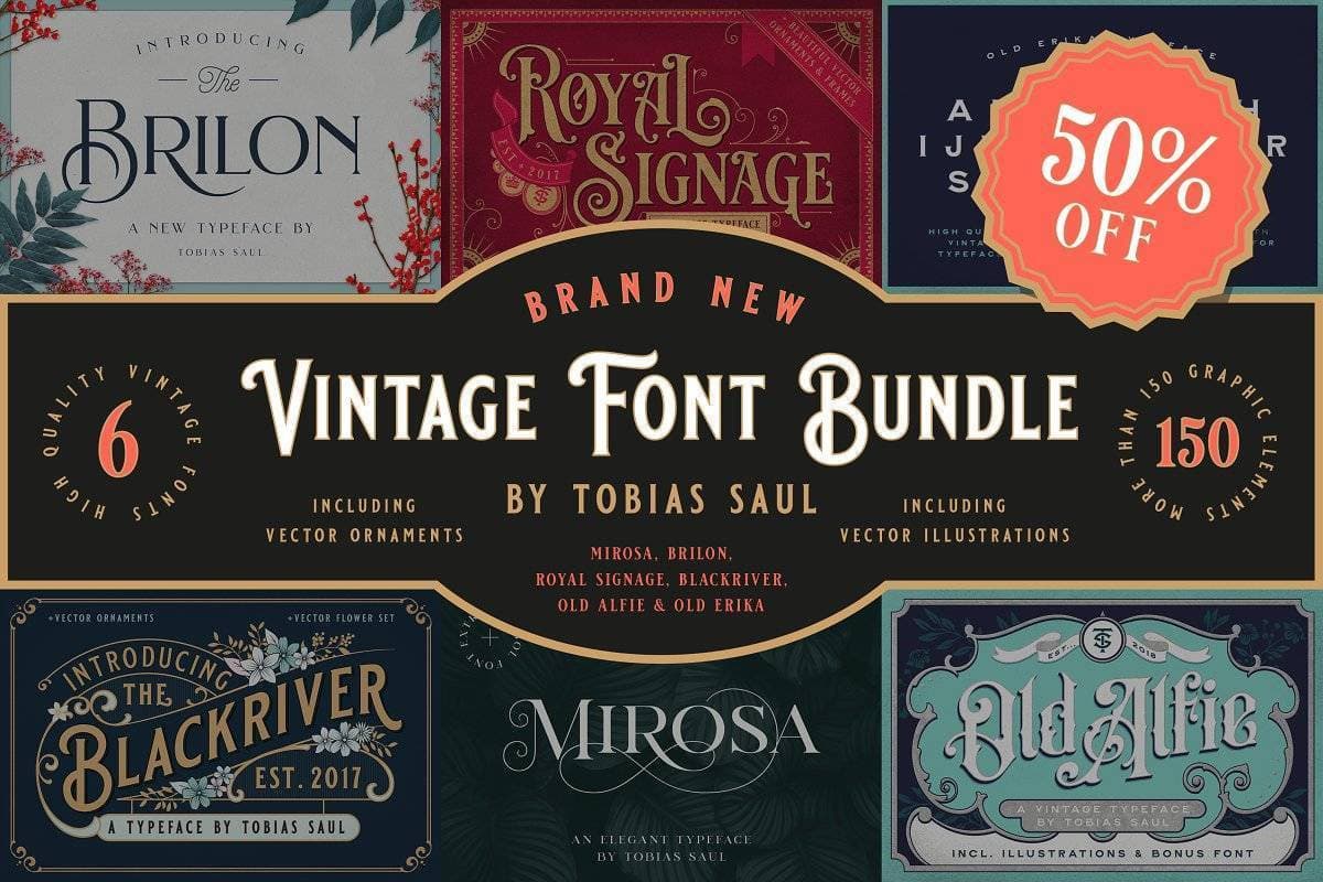 Product Vintage Font Bundle