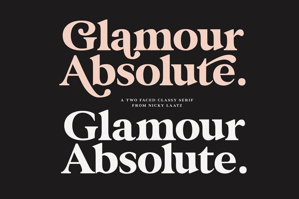 Product Glamour Absolute Modern/Vintage Font