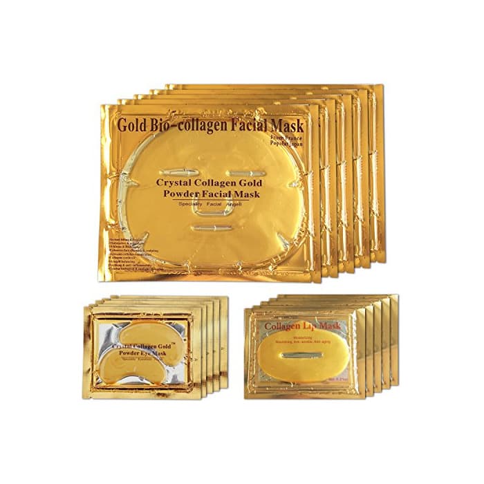 Product LeSB 5pcs 24k Gold Bio-collagen Face Facial Mask