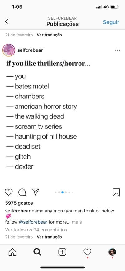 Serie if you like thrillers/horror