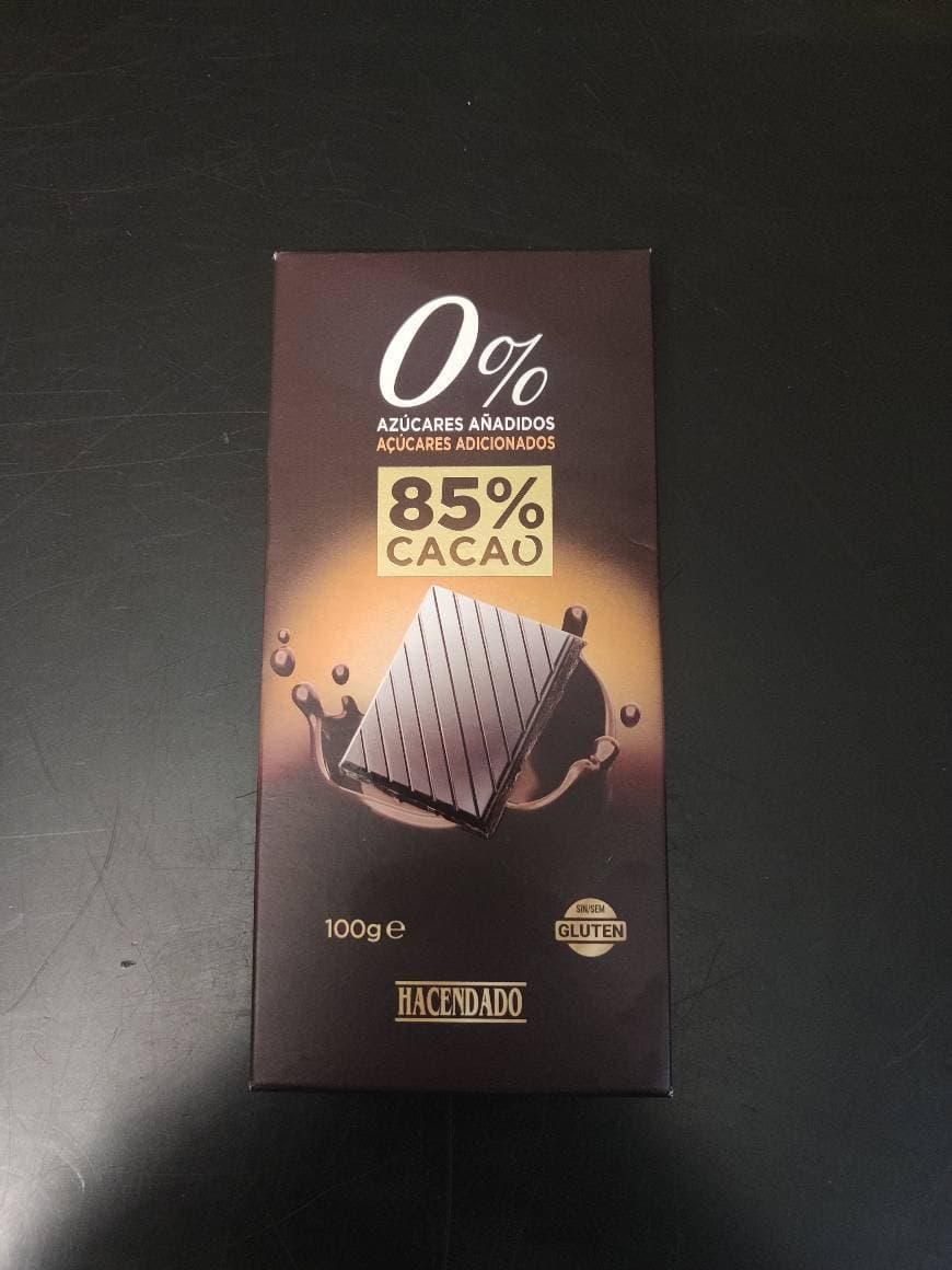 Product 85% cacau sem açúcares adicionados