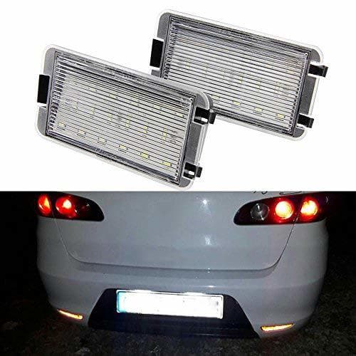 Product 2pcs 7000 K Blanco Coche Número Placa licencia luz Canbus para Seat Altea