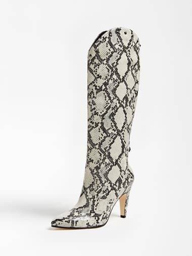 Moda CEYDA PYTHON BOOT WITH STUDS