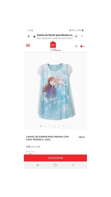 Producto Camisa dormir frozen