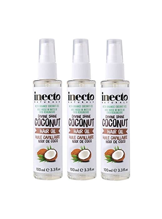 Belleza Inecto Naturals Divine Shine - Aceite de coco para cabello