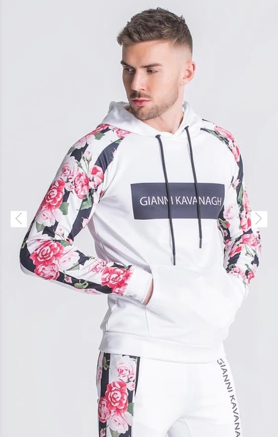 Product White Pink Racer Roses Hoodie Jacket