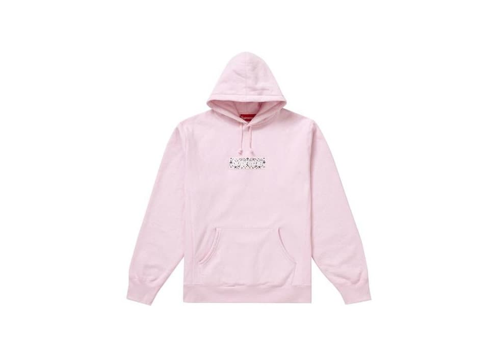 Product Supreme Bandana Box Logo Hooded Sweatshirt Pink