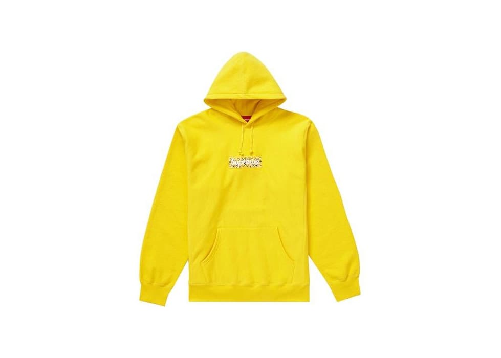 Product Supreme Bandana Box Logo Hooded Sweatshirt Yellow