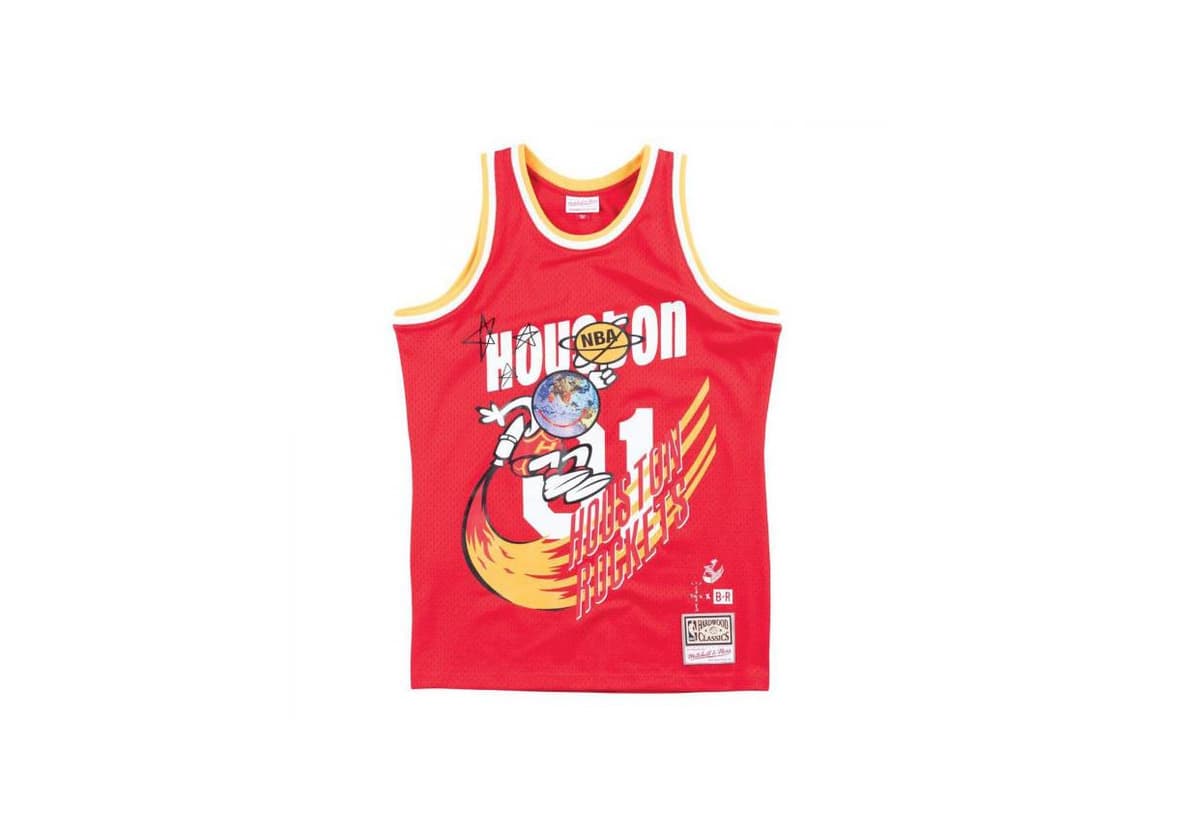 Product Travis Scott x BR x Mitchell & Ness Rockets Jersey Red