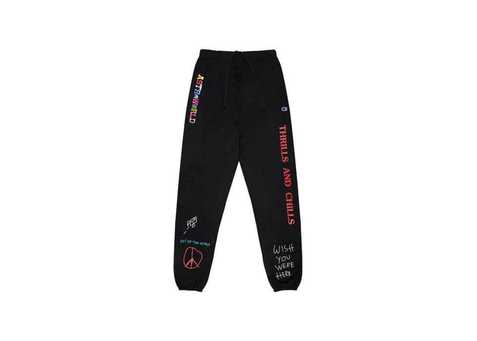 Product Travis Scott Astroworld World Peace Sweatpants Black